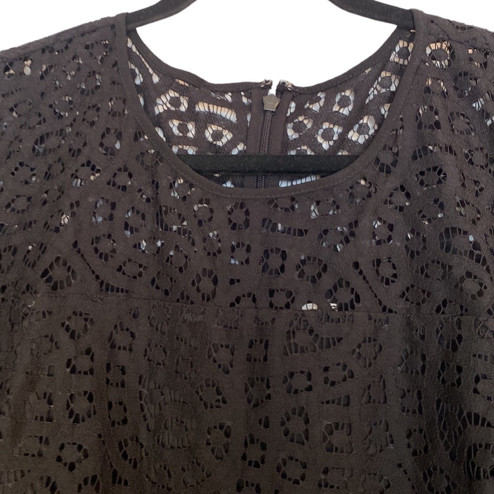 NWT GAP BLACK LACE LONG SLEEVE DRESS TALL SMALL - Picture 3 of 6